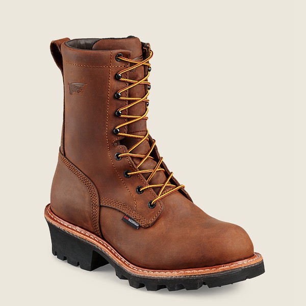 Botas de Seguridad Red Wing Hombre Marrom - Loggermax - 9-Inch Waterproof Toe - 913-EYOSIX